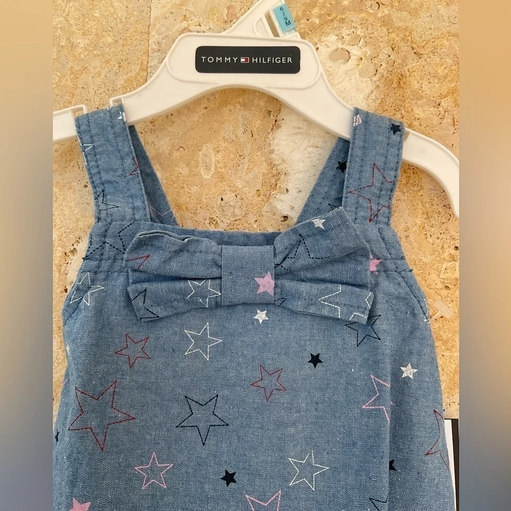 Tommy Hilfiger Baby Girls Printed Chambray Sundress